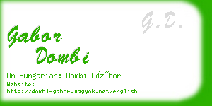gabor dombi business card